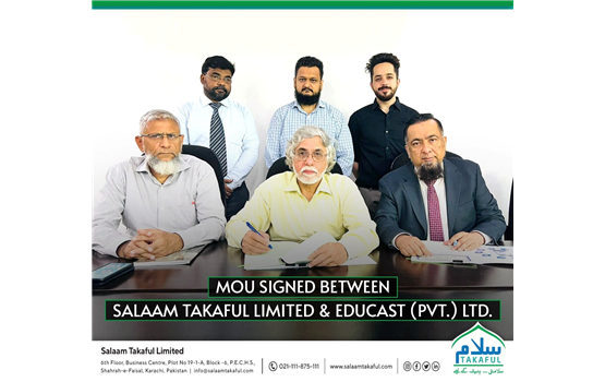 MOU signed between Salaam Takaful limited & educast (PVT.) LTD.